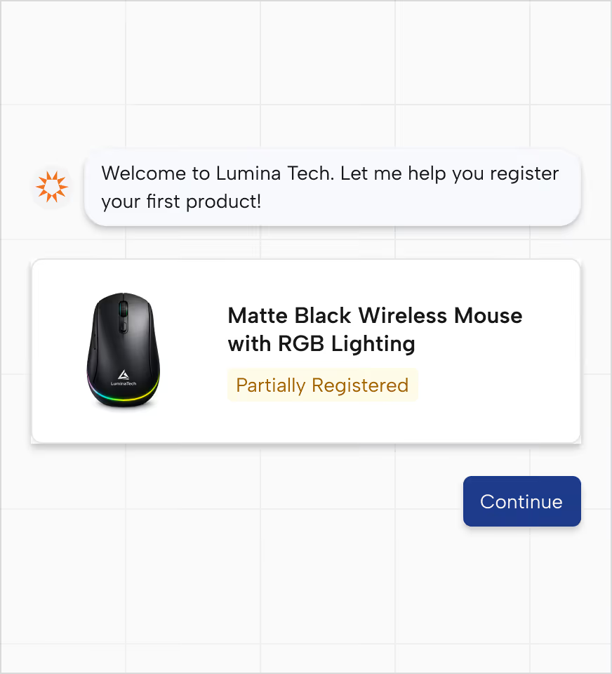 Step by step registration